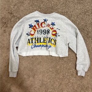 Forever 21 Gray Chicago Athletics Crop Sweatshirt